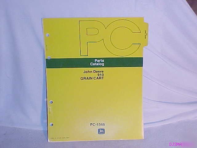 John deere 910 grain cart parts catalog book