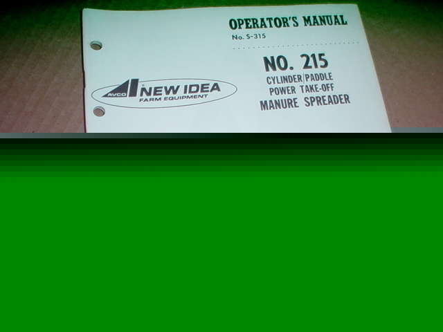 New idea 215 manure spreader operator manual