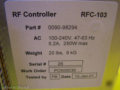 Pyramid technical consultants rf controller 0090-98294