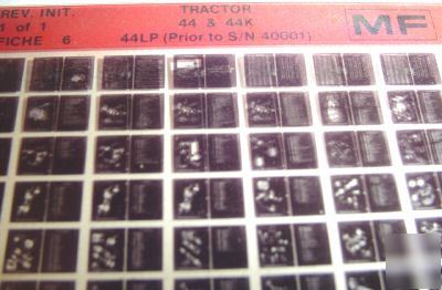 Massey ferguson 44-44LP tractor parts book microfiche