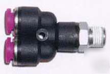 Pneumatic y connector 1/4