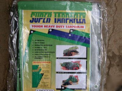  tarpaulin/ tarpaulins-super tough 6.0M x 10.0M green