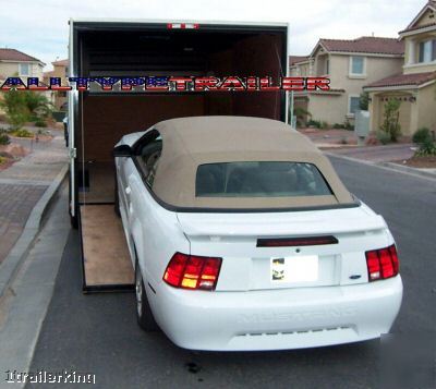 16' enclosed motorcycle atv car hauler utility trailer