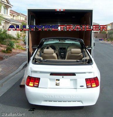 16' enclosed motorcycle atv car hauler utility trailer