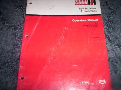 Case ih soil mulcher attachment operator manual