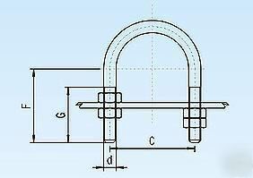 304 stainless steel u-bolts - M16 ( 5/8