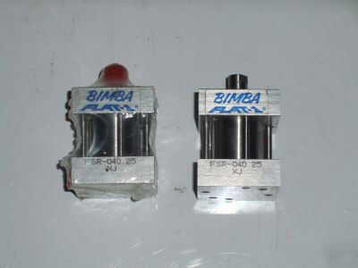 New (2) bimba square flat-1 air cylinders, fsr-040.25