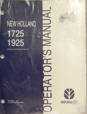New holland 1725, 1925 tractors operator's manual - new