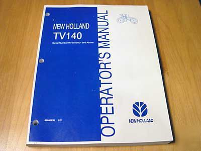 New holland TV140 tractor operators manual nh versatile