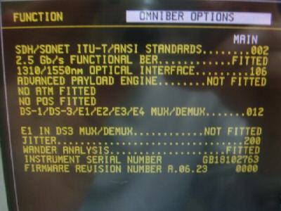 Agilent 37718A /002/012/106/200/601 jitter 1310/1550