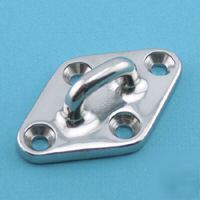 Heavy duty diamond pad eye 316 stainless steel 3-1/4