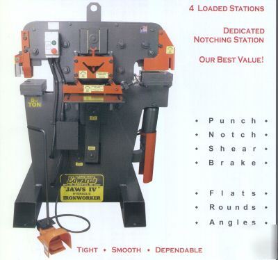 New 60 ton edwards jaws iv ironworker