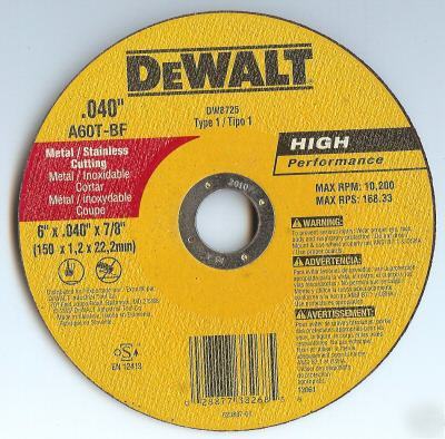 Dewalt metal cutting wheels 6 inch