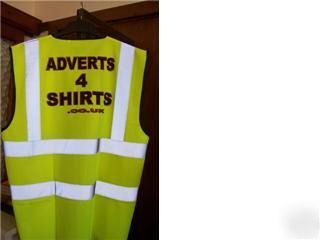 Hi vis waistcoat EN471 printed to your requirements