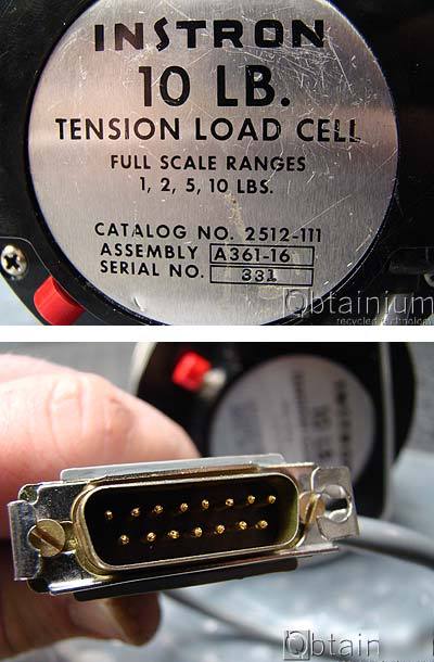 Instron 10 lb pound tension load cell 2512-111