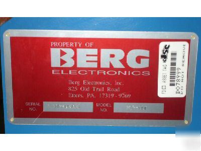 Berg mt-511 pneumatic insertion machine