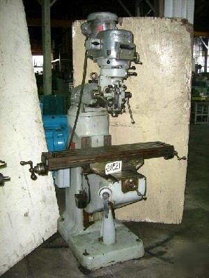 Bridgeport vertical milling machine, 2 hp (20821)