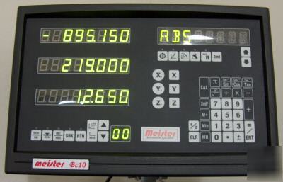 Meister BC10M digital readout +3 linear scales mill dro