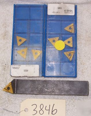 New kennametal ptbr-164 tool holder w/ 8 inserts