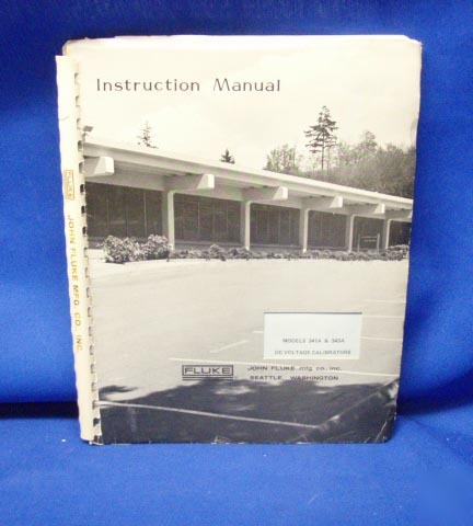 Fluke 341A 343A instruction manual w/schematics