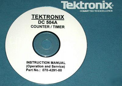 Tek DC504A dc-504A dc 504A service & operations manual