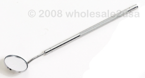 New round dental type mirror inspection tool stainless