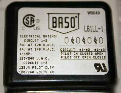 Johnson controls - baso safety gas shutoff L61LL-1C 