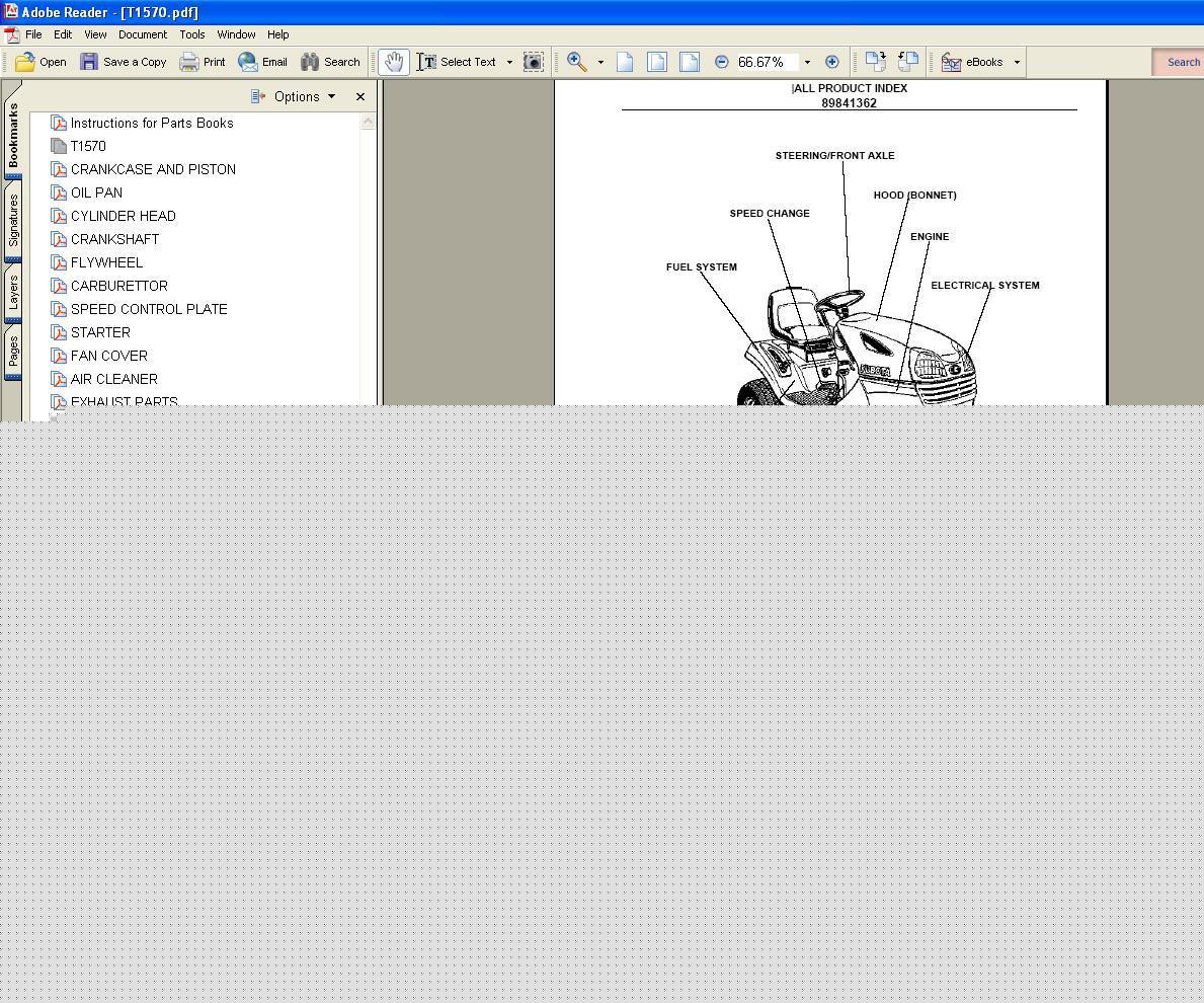 Kubota T1570 parts manual - we have other manuals