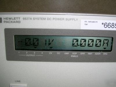 Hp 6627A 25-105W dc power supply, gpib, multipleoutputs