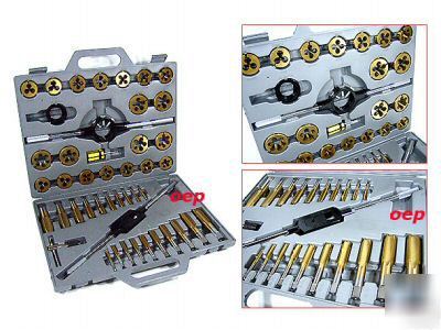 45 pcs metric titanium tap and dies set tungsten steel