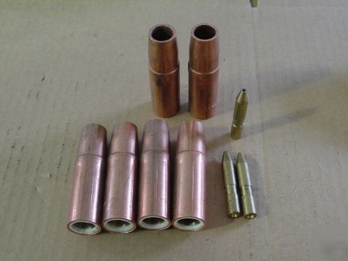 Mig welding assorted parts, tips, guides, etc. 