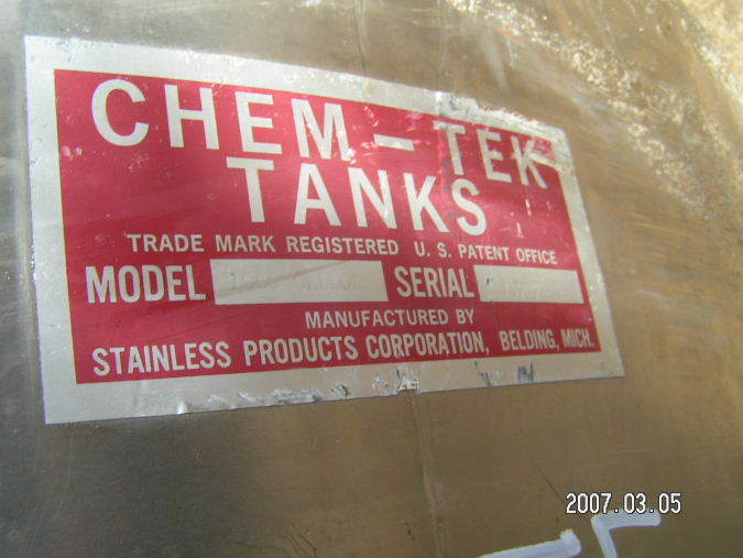 1060 gal 1000 gal stainless steel tank nj