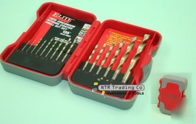 Elite 15 pc zirconium nitrade coated drill bit bits set