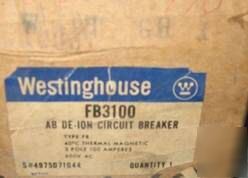 New -westinghouse ab de-ion circuit breaker p/n FB3100