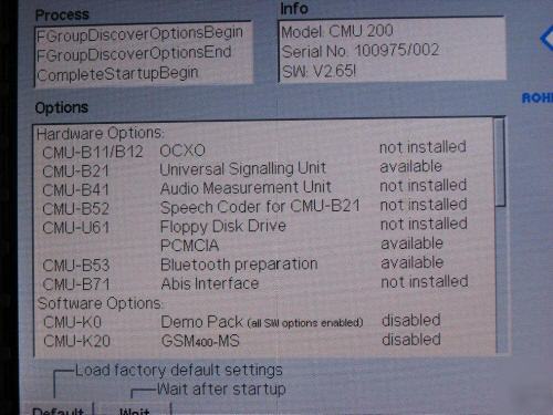 Rohde & schwarz cmu-200 universal communications radio 