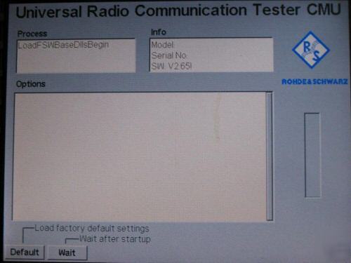 Rohde & schwarz cmu-200 universal communications radio 