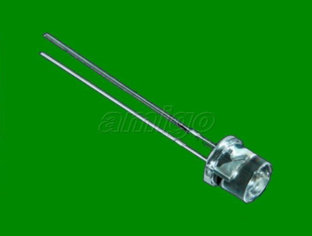 100X green 5MM flat top wide angle led free resistors