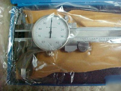 New dial caliper stainless hardened 6 inch satin finish 