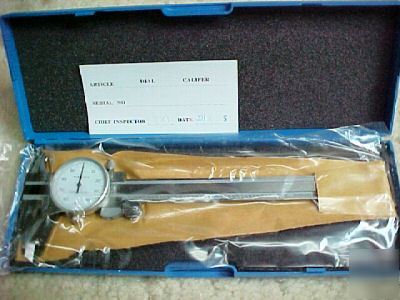 New dial caliper stainless hardened 6 inch satin finish 