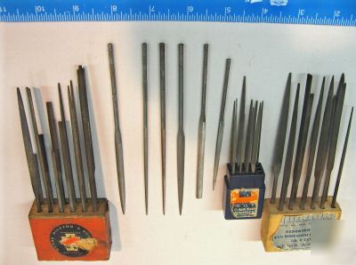 Lot of 39 nicholson and disston needle files