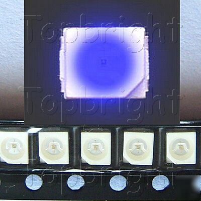 New 300 pcs plcc-2 power top smd smt 600 mcd blue led 