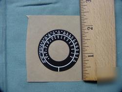 20 c-131 cabin pressure air controller dial label decal