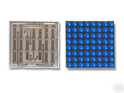 Lot of 10 pcs 8X8 dotmatrix 5.0MM dia.blue led display