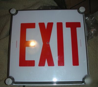 New exit sign - light up industrial - in box