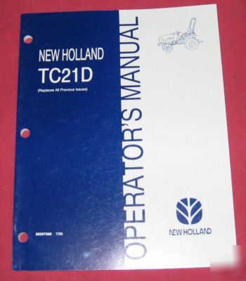 New holland TC21D tc-21D tractors operator's manual