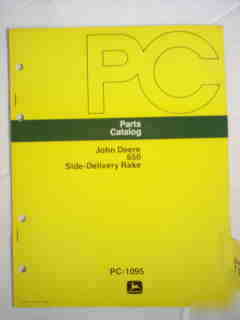 John deere 650 side delivery rake parts catalog-nice 