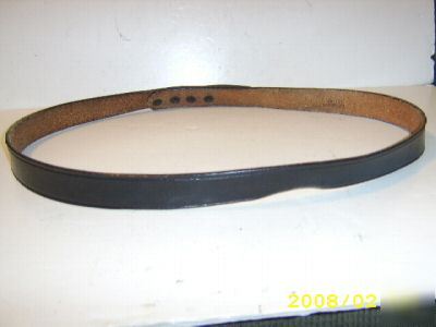 Leather police duty belt 5 snaps size 50 black